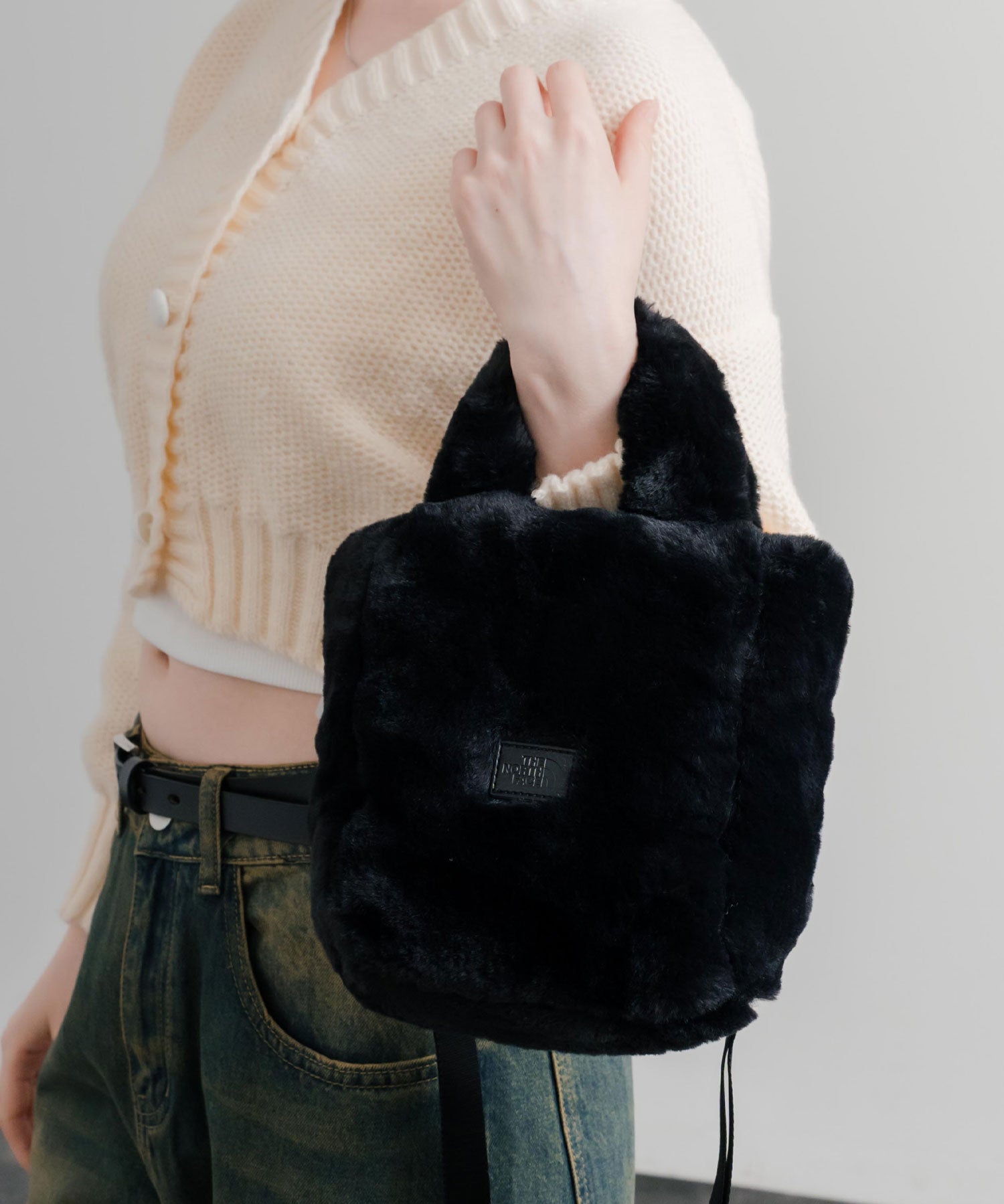 日本未展開モデル THE NORTH FACE ザ・ノースフェイス WHITE LABEL ホワイトレーベル PLUMPY TOTE BAG MINI FUR/2WAYミニバッグ 15469