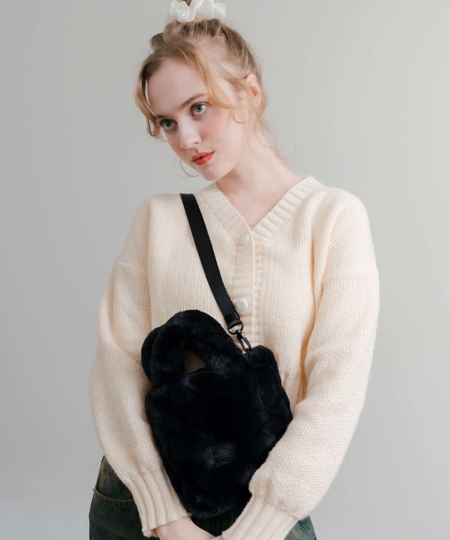 日本未展開モデル THE NORTH FACE ザ・ノースフェイス WHITE LABEL ホワイトレーベル PLUMPY TOTE BAG MINI FUR/2WAYミニバッグ 15469