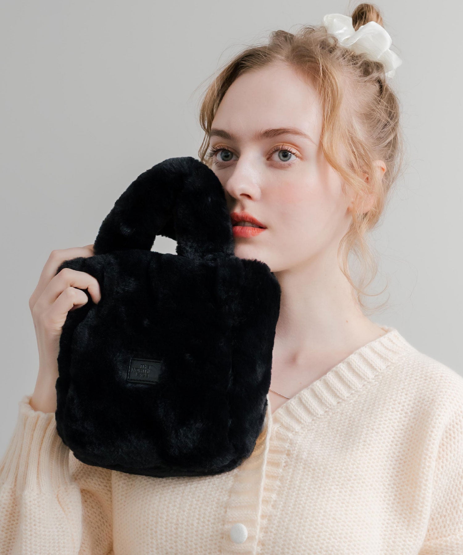 日本未展開モデル THE NORTH FACE ザ・ノースフェイス WHITE LABEL ホワイトレーベル PLUMPY TOTE BAG MINI FUR/2WAYミニバッグ 15469