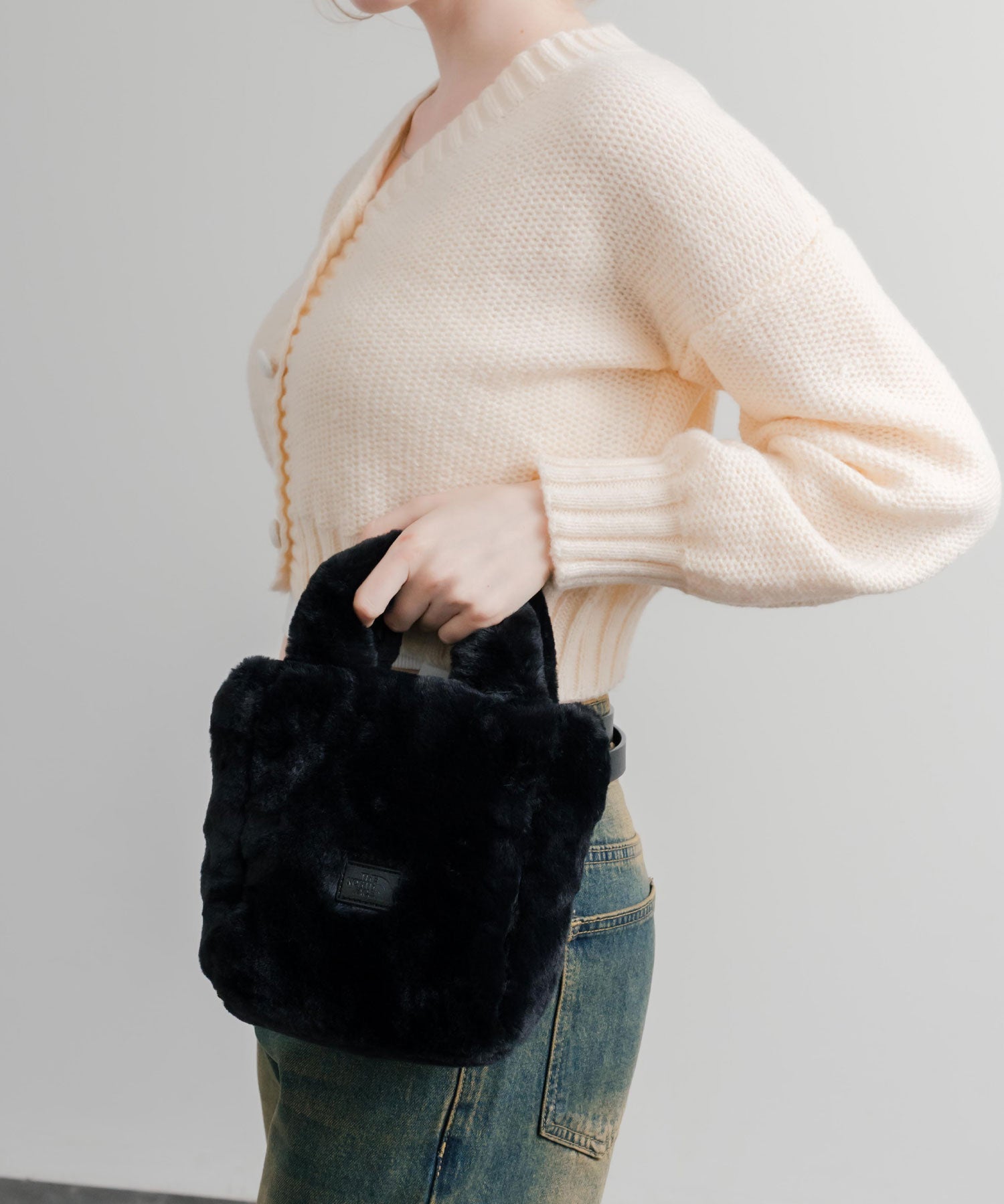 日本未展開モデル THE NORTH FACE ザ・ノースフェイス WHITE LABEL ホワイトレーベル PLUMPY TOTE BAG MINI FUR/2WAYミニバッグ 15469