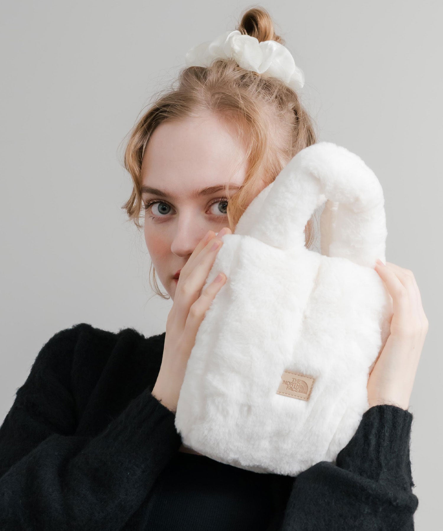 日本未展開モデル THE NORTH FACE ザ・ノースフェイス WHITE LABEL ホワイトレーベル PLUMPY TOTE BAG MINI FUR/2WAYミニバッグ 15469