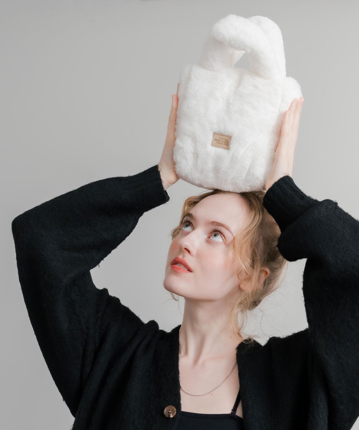 日本未展開モデル THE NORTH FACE ザ・ノースフェイス WHITE LABEL ホワイトレーベル PLUMPY TOTE BAG MINI FUR/2WAYミニバッグ 15469