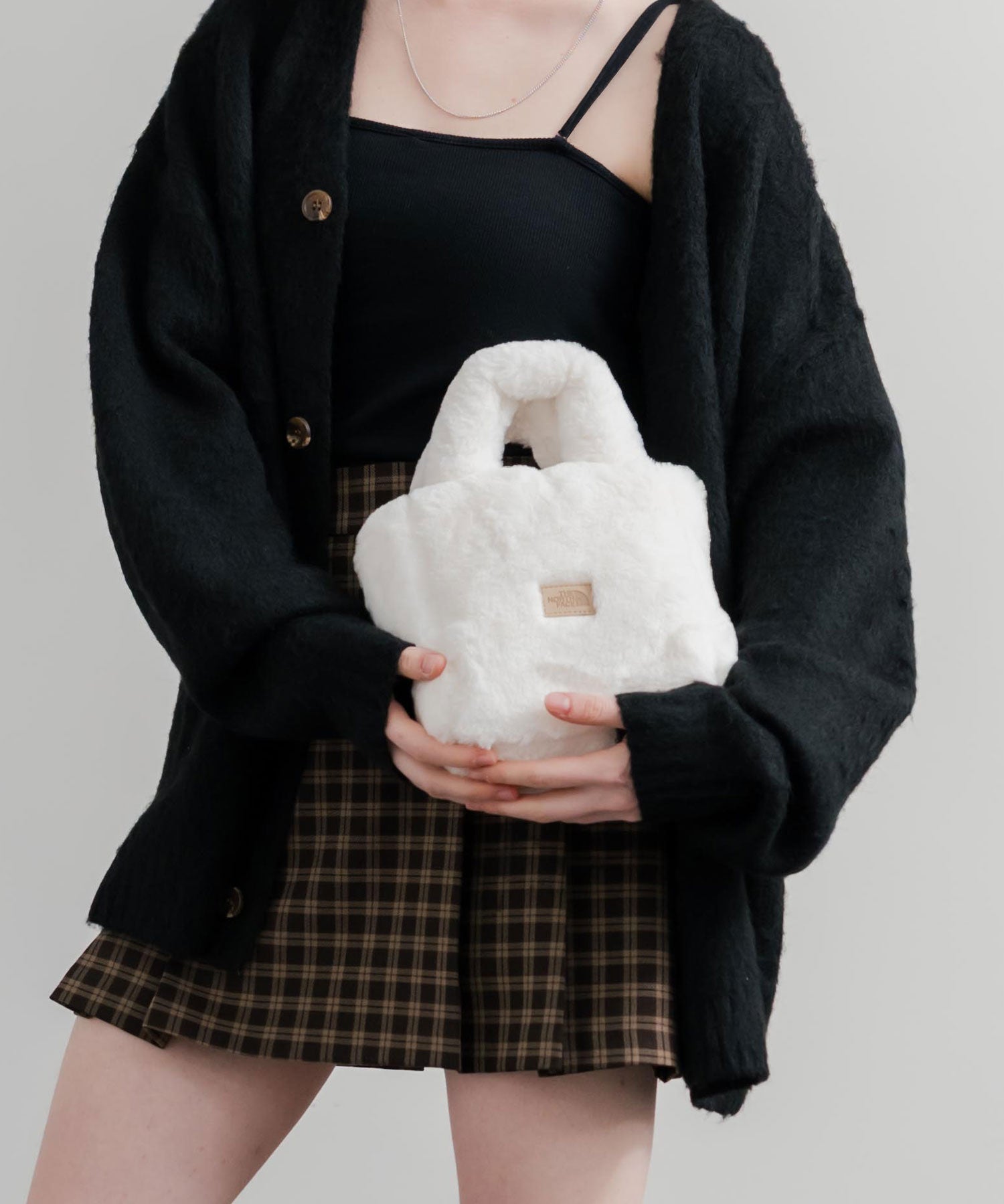 日本未展開モデル THE NORTH FACE ザ・ノースフェイス WHITE LABEL ホワイトレーベル PLUMPY TOTE BAG MINI FUR/2WAYミニバッグ 15469