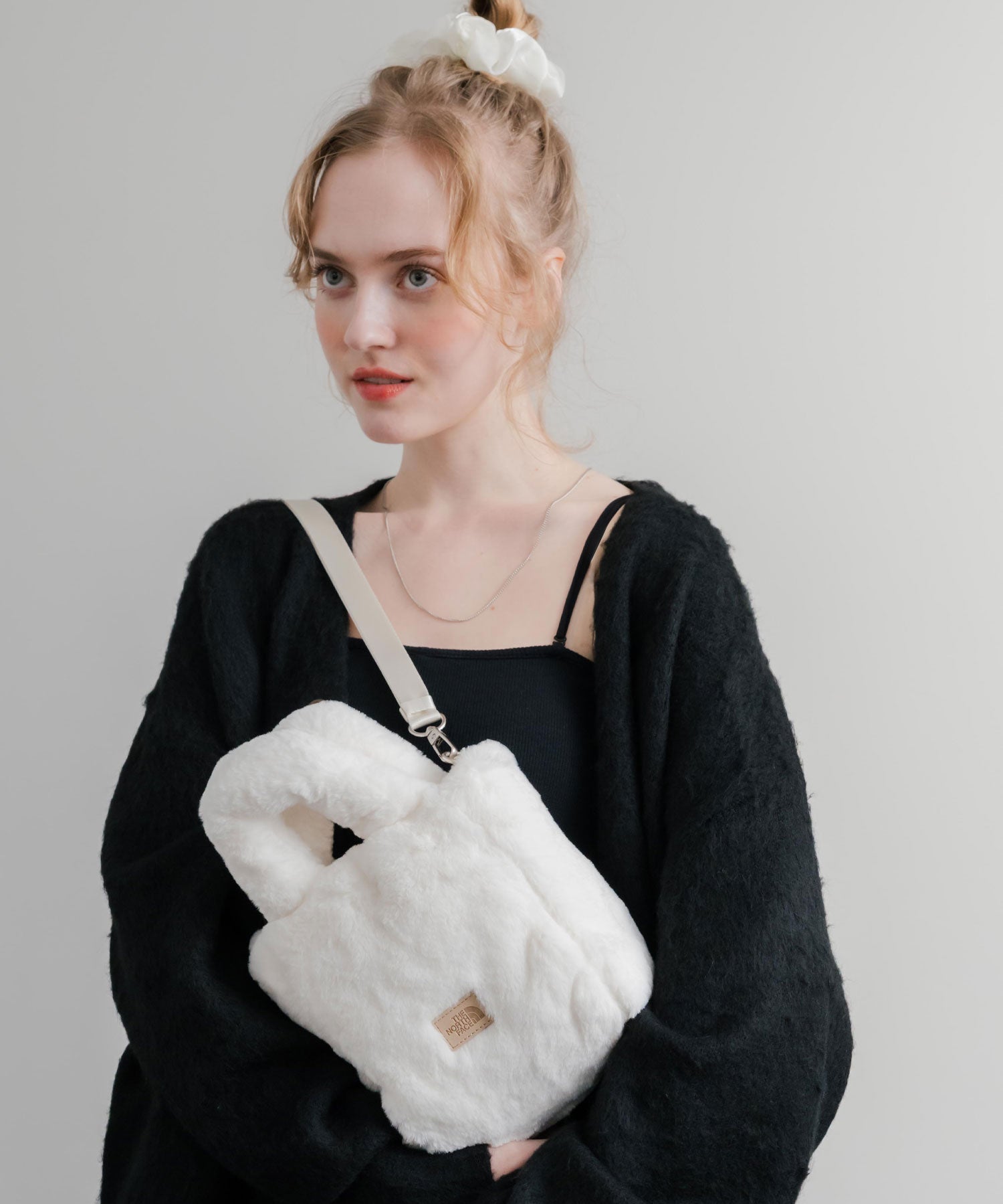 日本未展開モデル THE NORTH FACE ザ・ノースフェイス WHITE LABEL ホワイトレーベル PLUMPY TOTE BAG MINI FUR/2WAYミニバッグ 15469