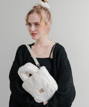 日本未展開モデル THE NORTH FACE ザ・ノースフェイス WHITE LABEL ホワイトレーベル PLUMPY TOTE BAG MINI FUR/2WAYミニバッグ 15469