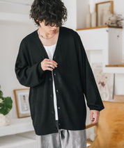 新色追加 接触冷感 UVカット 無地/アーガイル柄/チェック柄 オーバーサイズハイゲージVネックサマーニット長袖カーディガン 15471