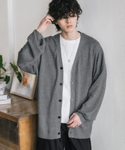 新色追加 接触冷感 UVカット 無地/アーガイル柄/チェック柄 オーバーサイズハイゲージVネックサマーニット長袖カーディガン 15471