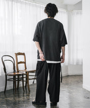 接触冷感 オーバーサイズVネックハイゲージ半袖サマーニットカーディガン 15472