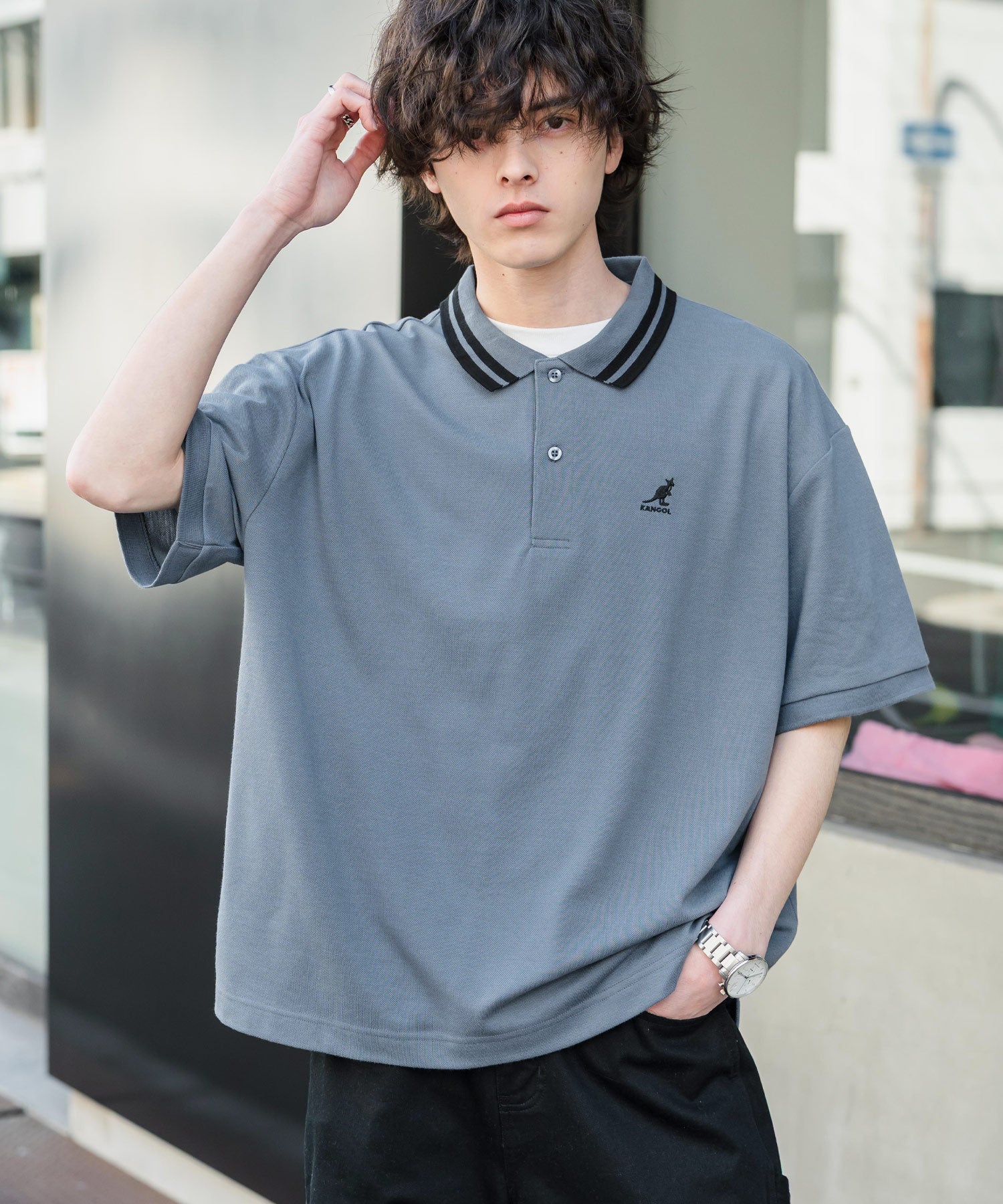 新色追加 KANGOL カンゴール 別注コラボ 接触冷感鹿の子ワンポイント