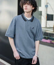 新色追加 KANGOL カンゴール 別注コラボ 接触冷感鹿の子ワンポイント刺繍半袖ポロシャツ 15473