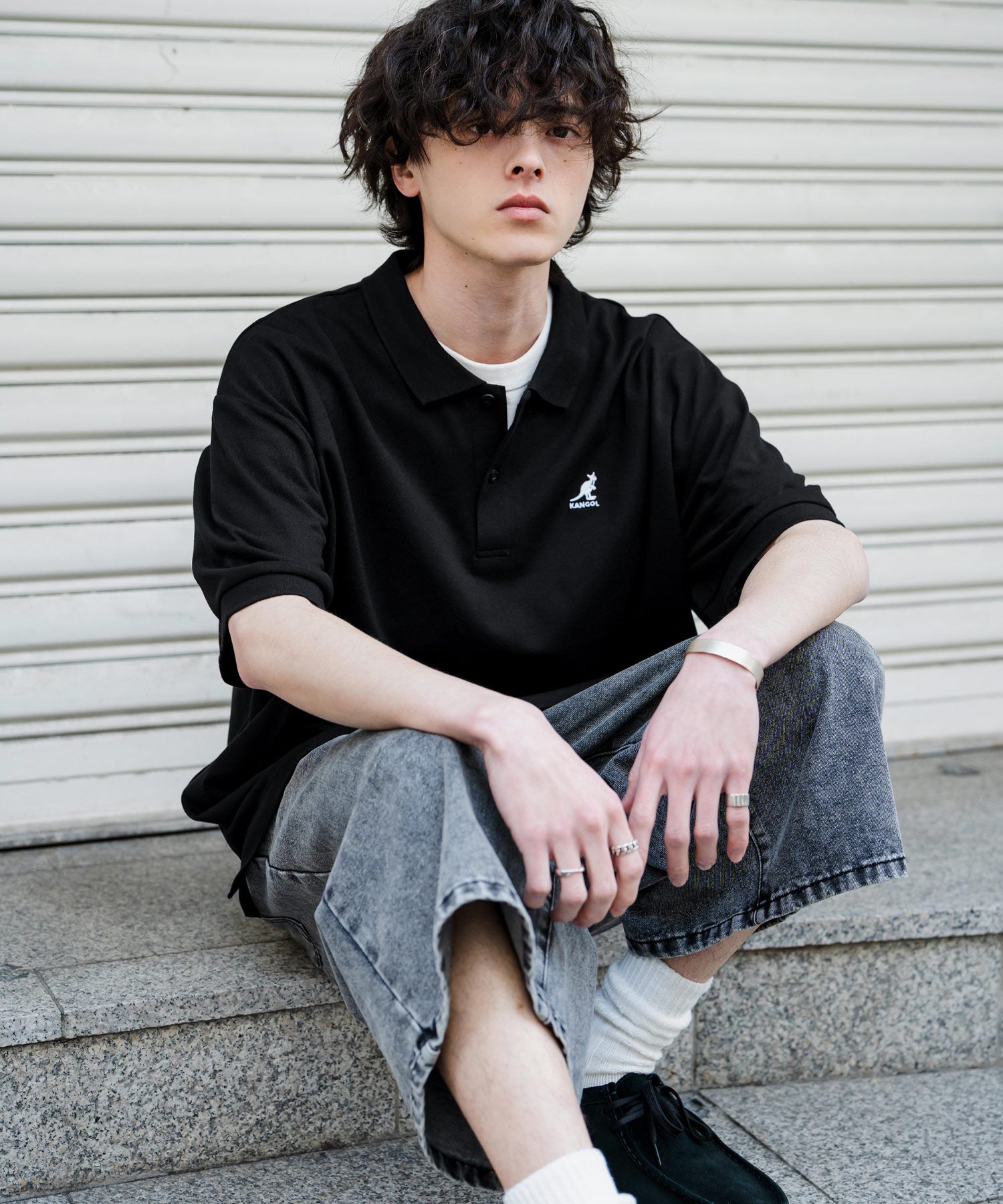 新色追加 KANGOL カンゴール 別注コラボ 接触冷感鹿の子ワンポイント