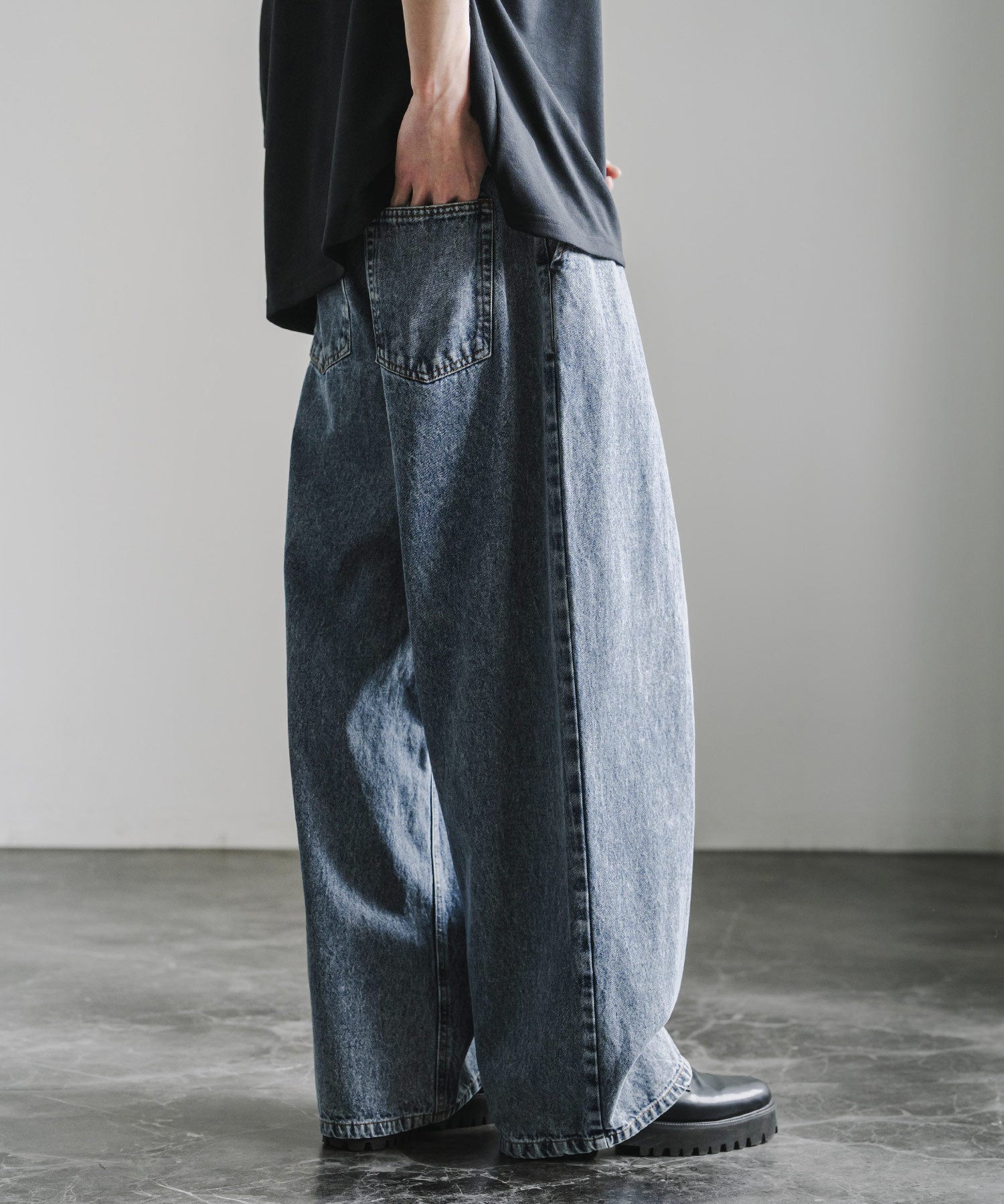ヴィンテージライクワイドバルーンデニムパンツ 15478