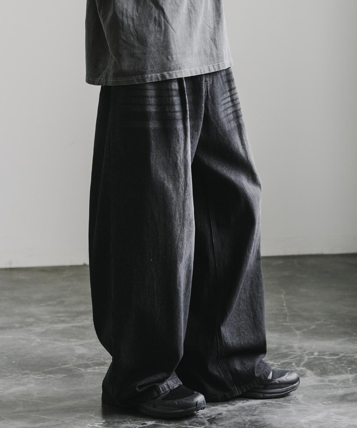 ヴィンテージライクワイドバルーンデニムパンツ 15478