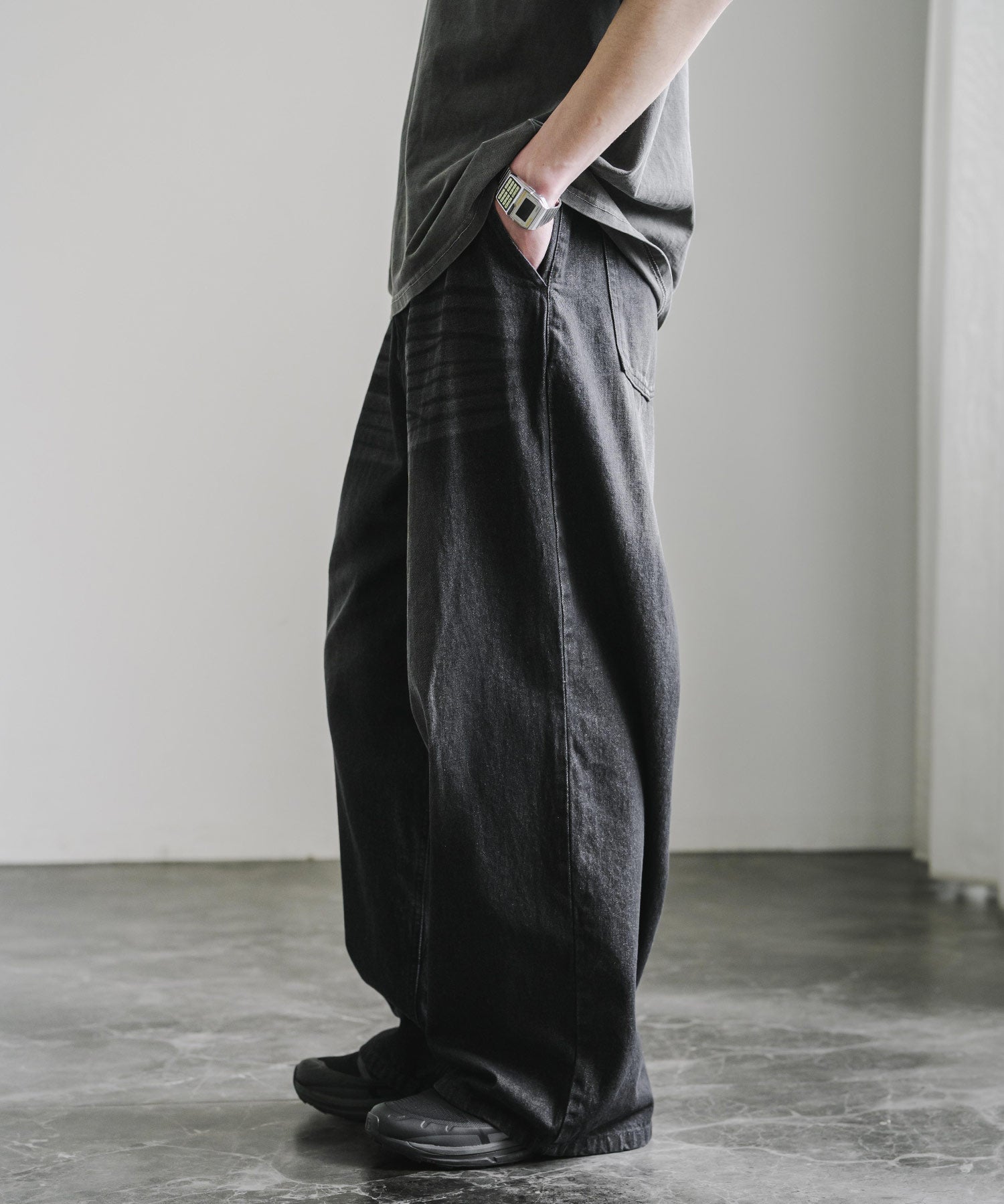 ヴィンテージライクワイドバルーンデニムパンツ 15478