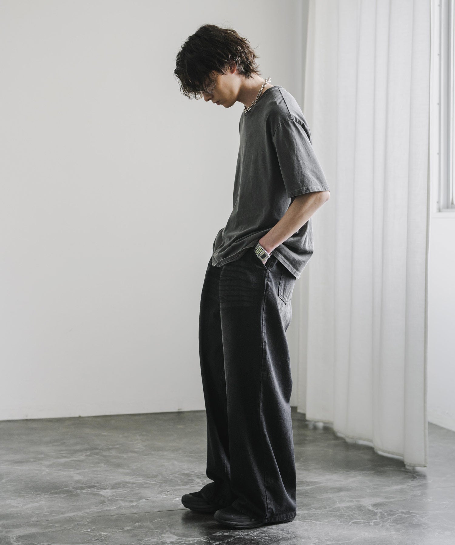 ヴィンテージライクワイドバルーンデニムパンツ 15478