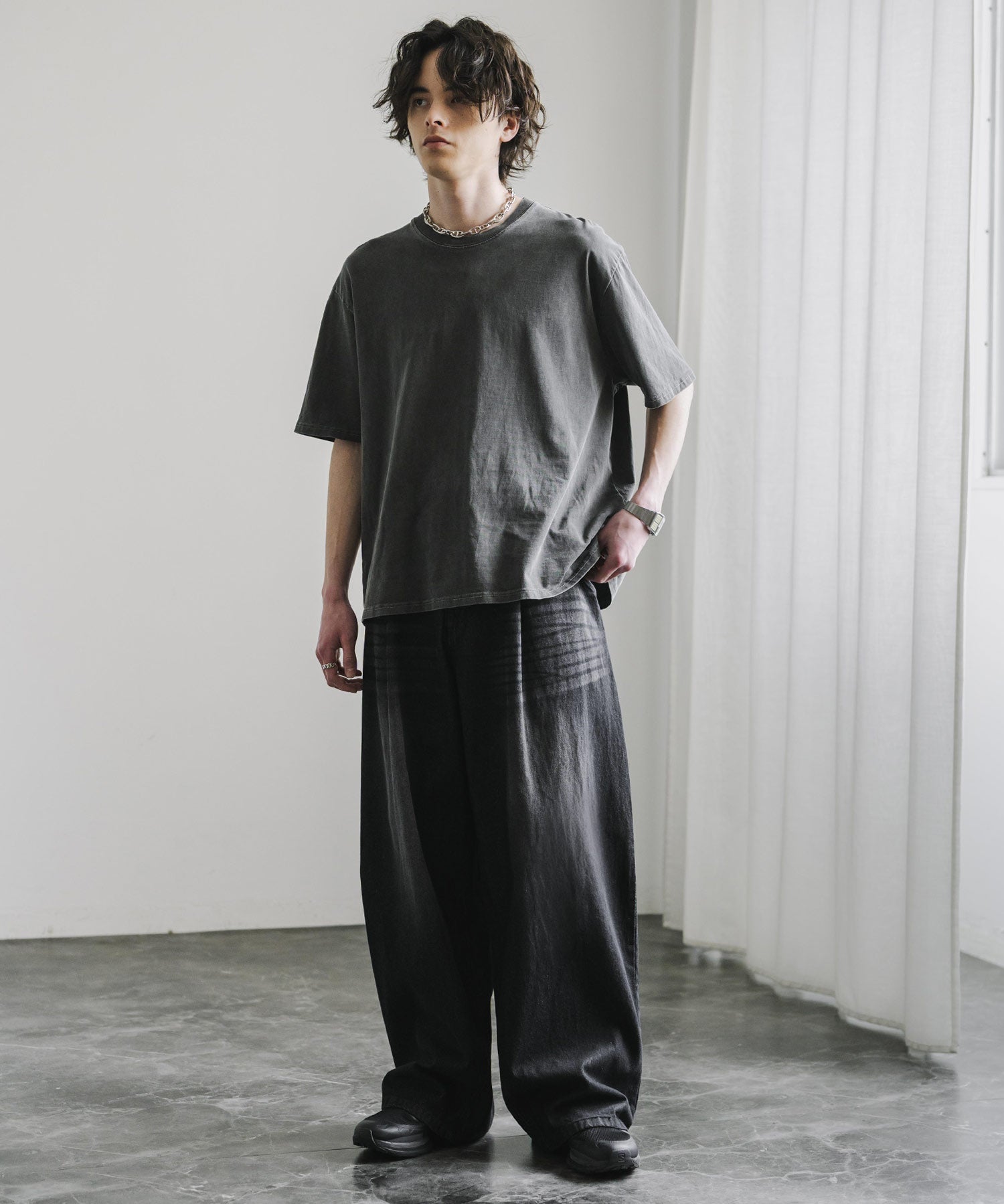 ヴィンテージライクワイドバルーンデニムパンツ 15478