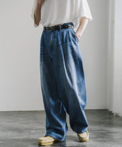ヴィンテージライクワイドバルーンデニムパンツ 15478