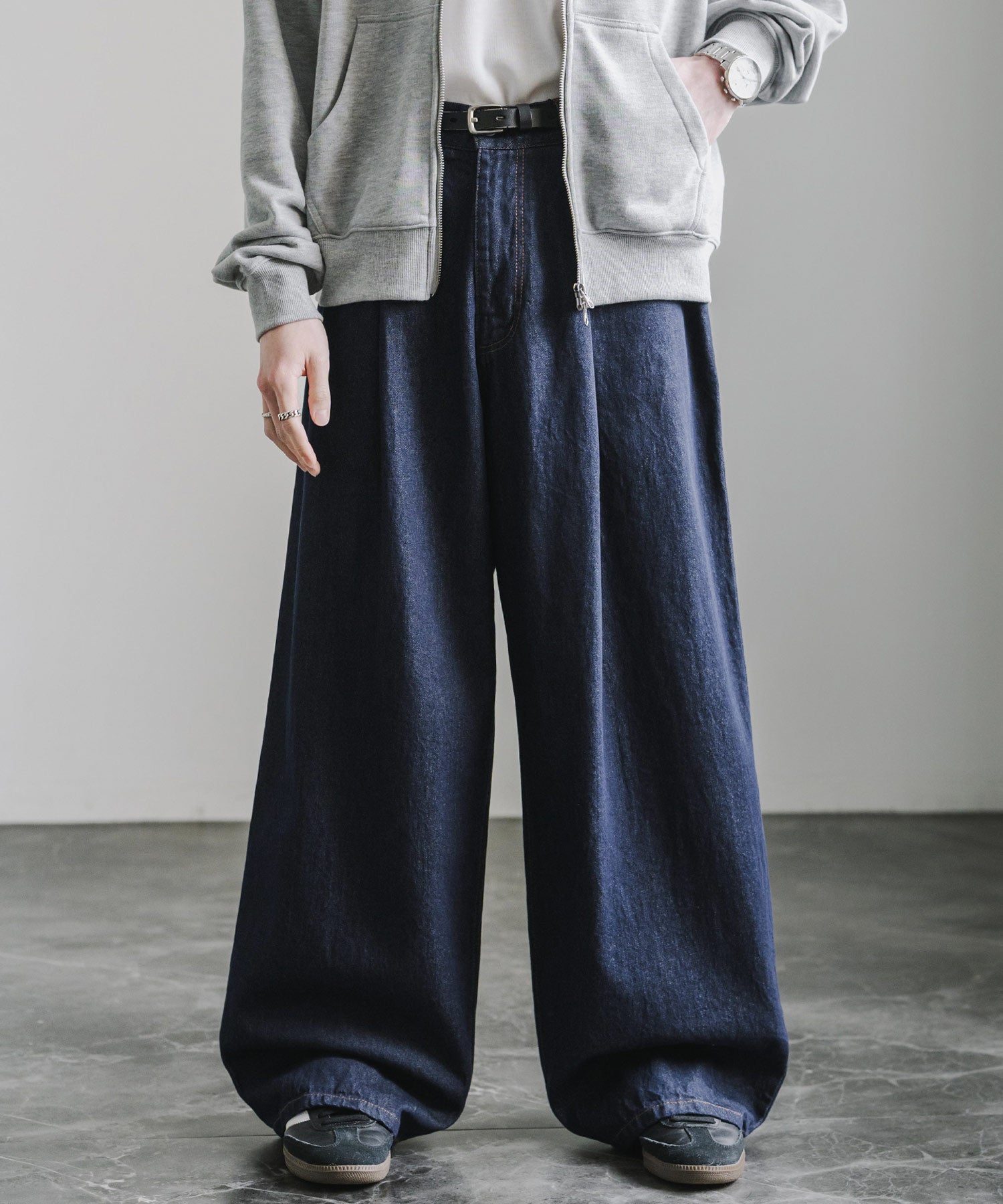 ヴィンテージライクワイドバルーンデニムパンツ 15478