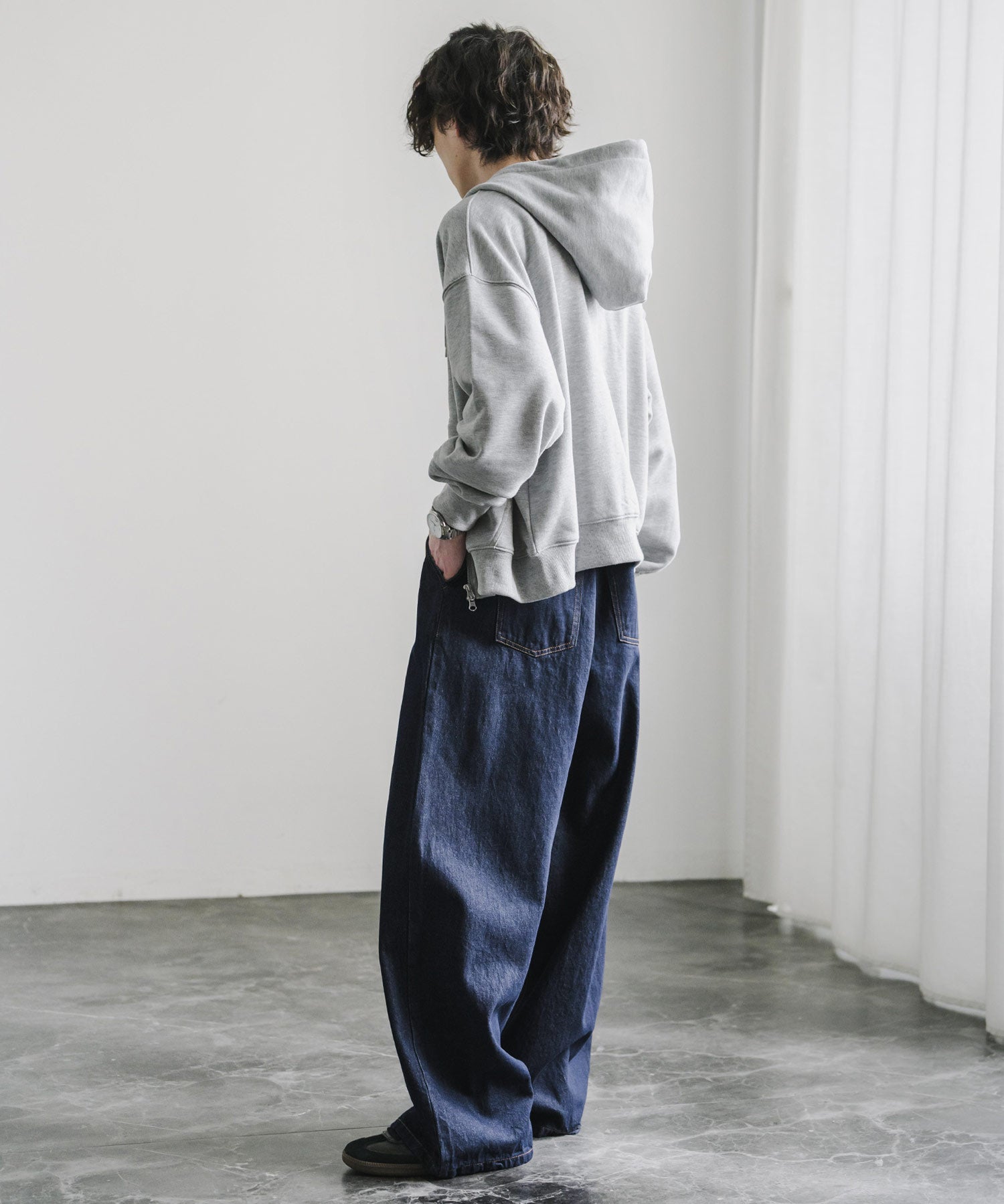 ヴィンテージライクワイドバルーンデニムパンツ 15478