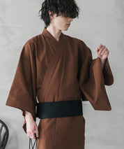 しじら織りワンタッチ帯付きメンズ浴衣2点セット 15479