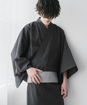 しじら織りワンタッチ帯付きメンズ浴衣2点セット 15479