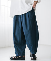 新色追加 接触冷感多機能素材リネンライク ワイドバルーンイージーパンツ 15481