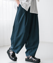 新色追加 接触冷感多機能素材リネンライク ワイドバルーンイージーパンツ 15481