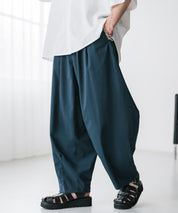 新色追加 接触冷感多機能素材リネンライク ワイドバルーンイージーパンツ 15481