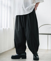 新色追加 接触冷感多機能素材リネンライク ワイドバルーンイージーパンツ 15481