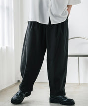 新色追加 接触冷感多機能素材リネンライク ワイドバルーンイージーパンツ 15481