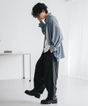 新色追加 接触冷感多機能素材リネンライク ワイドバルーンイージーパンツ 15481