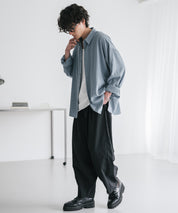 新色追加 接触冷感多機能素材リネンライク ワイドバルーンイージーパンツ 15481