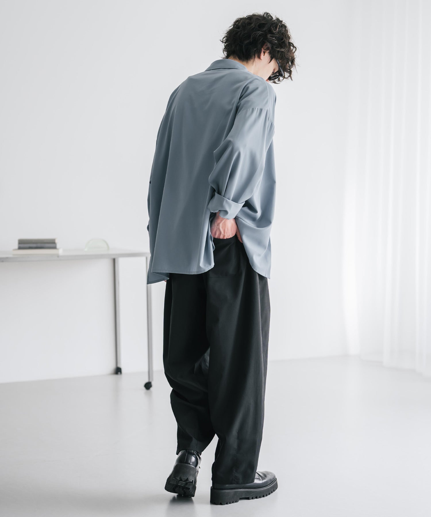 新色追加 接触冷感多機能素材リネンライク ワイドバルーンイージーパンツ 15481