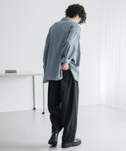 新色追加 接触冷感多機能素材リネンライク ワイドバルーンイージーパンツ 15481