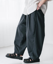 新色追加 接触冷感多機能素材リネンライク ワイドバルーンイージーパンツ 15481