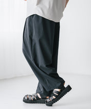 新色追加 接触冷感多機能素材リネンライク ワイドバルーンイージーパンツ 15481