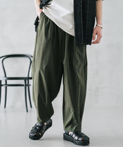 新色追加 接触冷感多機能素材リネンライク ワイドバルーンイージーパンツ 15481