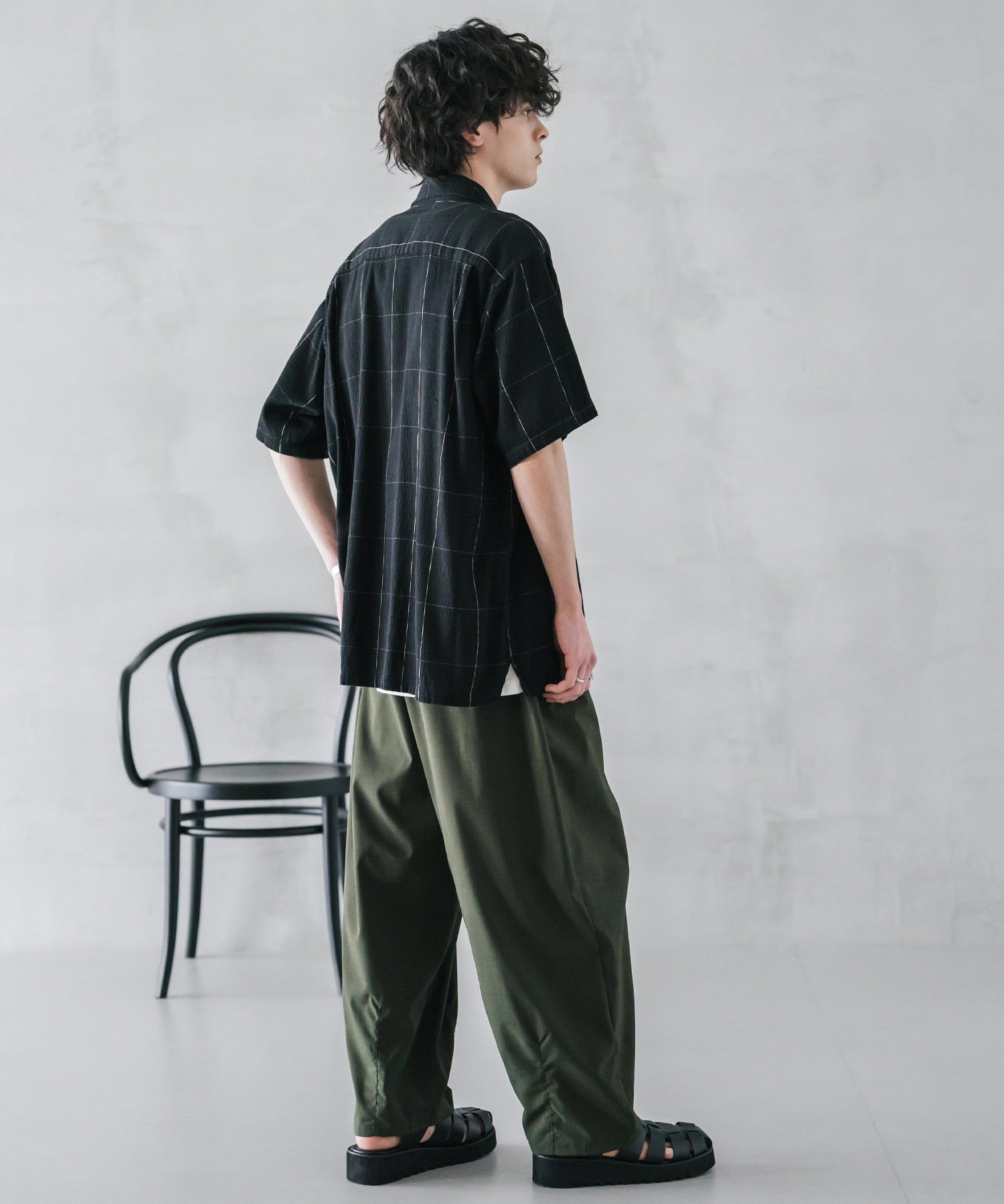 新色追加 接触冷感多機能素材リネンライク ワイドバルーンイージーパンツ 15481