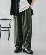 新色追加 接触冷感多機能素材リネンライク ワイドバルーンイージーパンツ 15481