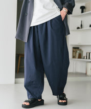 新色追加 接触冷感多機能素材リネンライク ワイドバルーンイージーパンツ 15481