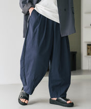 新色追加 接触冷感多機能素材リネンライク ワイドバルーンイージーパンツ 15481