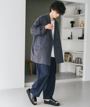 新色追加 接触冷感多機能素材リネンライク ワイドバルーンイージーパンツ 15481