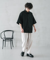 新色追加 接触冷感多機能素材リネンライク ワイドバルーンイージーパンツ 15481