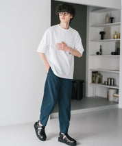 新色追加 接触冷感多機能素材リネンライク アンクルテーパードイージーパンツ 15482