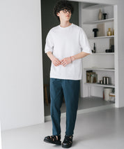 新色追加 接触冷感多機能素材リネンライク アンクルテーパードイージーパンツ 15482