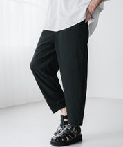 新色追加 接触冷感多機能素材リネンライク アンクルテーパードイージーパンツ 15482