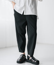 新色追加 接触冷感多機能素材リネンライク アンクルテーパードイージーパンツ 15482