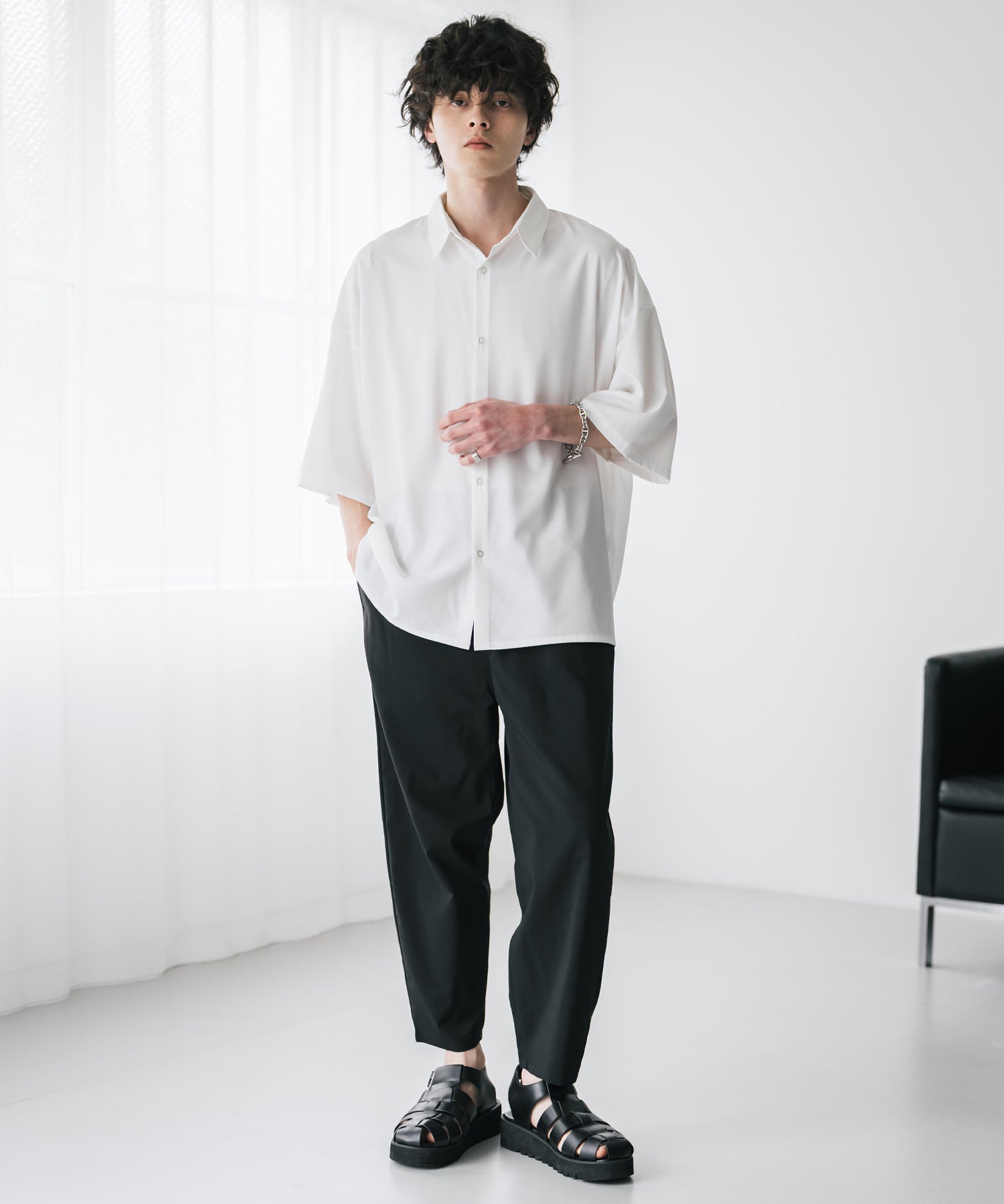 新色追加 接触冷感多機能素材リネンライク アンクルテーパードイージーパンツ 15482