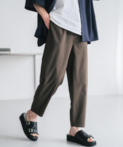 新色追加 接触冷感多機能素材リネンライク アンクルテーパードイージーパンツ 15482