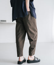 新色追加 接触冷感多機能素材リネンライク アンクルテーパードイージーパンツ 15482